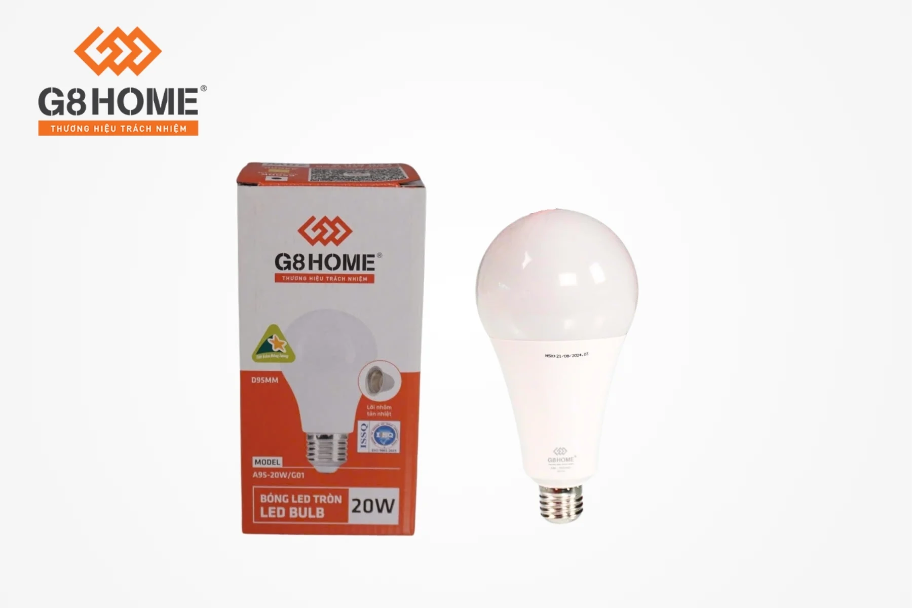 Bóng đèn led bulb tròn 20W - G8 Bóng đèn led bulb tròn 20W - G8
