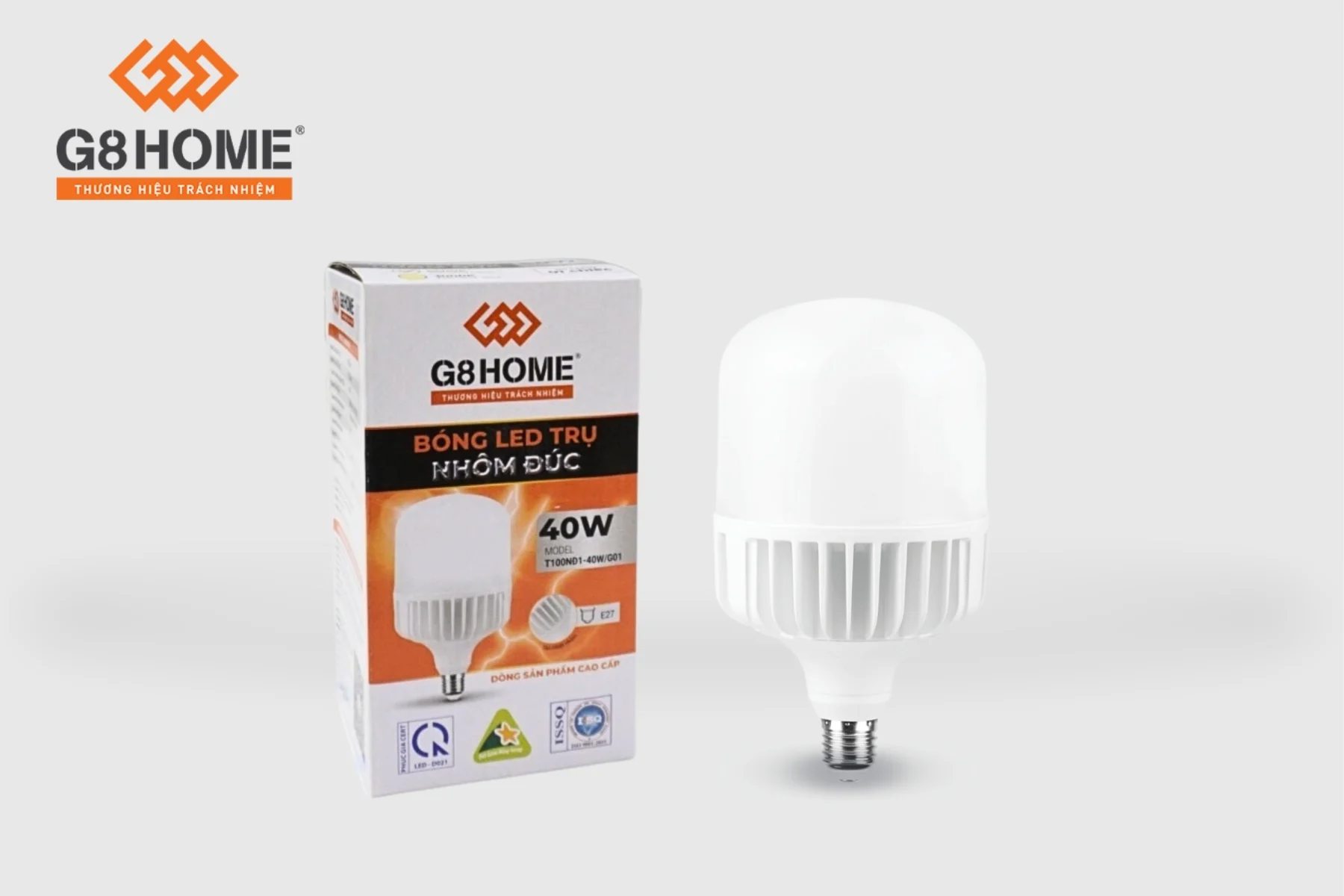 Bóng đèn led trụ nhôm đúc 40W - G8 Bóng đèn led trụ nhôm đúc 40W - G8