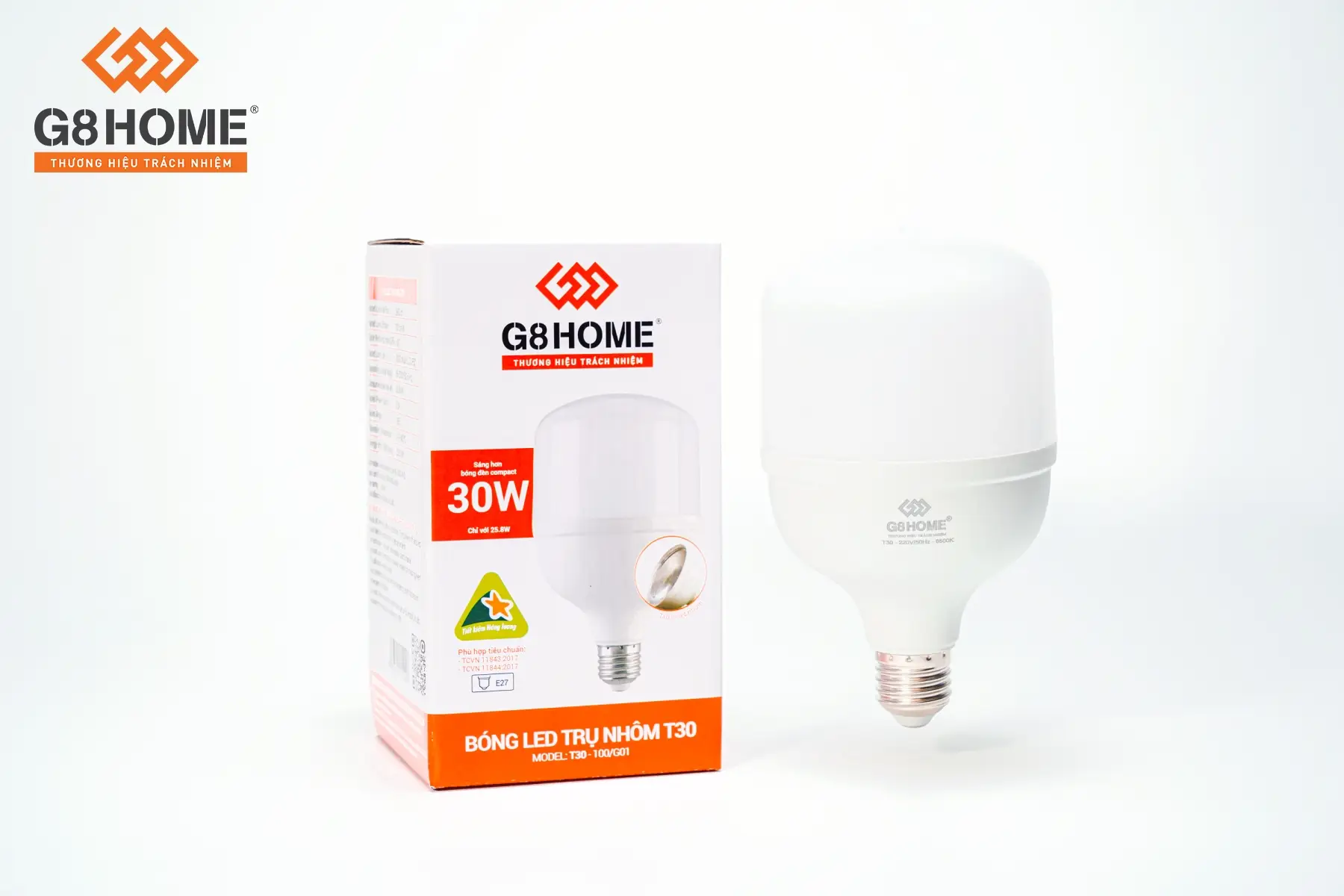 BÓNG LED TRỤ NHÔM T30 Tri Việt