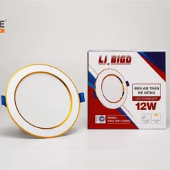 ĐÈN ÂM TRẦN ĐẾ MỎNG 12W ÁNH SÁNG ĐỔI MÀU (LI BIGD) Tri Việt