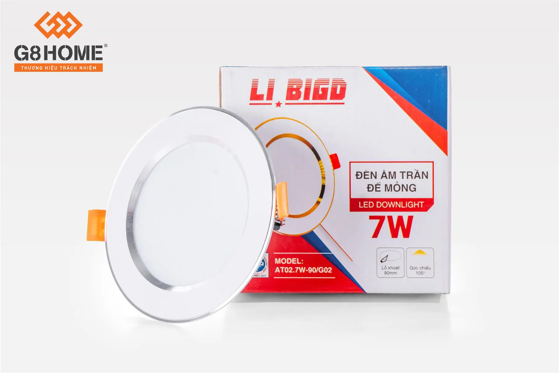 ĐÈN ÂM TRẦN ĐẾ MỎNG 7W ÁNH SÁNG ĐỔI MÀU Tri Việt