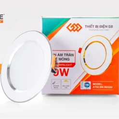 ĐÈN ÂM TRẦN ĐẾ MỎNG 9W ÁNH SÁNG ĐỔI MÀU Tri Việt