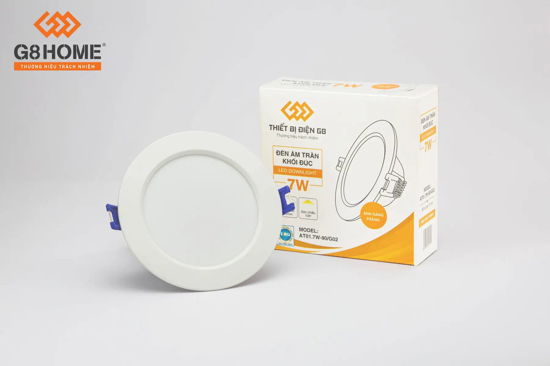 ĐÈN ÂM TRẦN KHỐI ĐÚC 7W ÁNH SÁNG TRẮNG Tri Việt