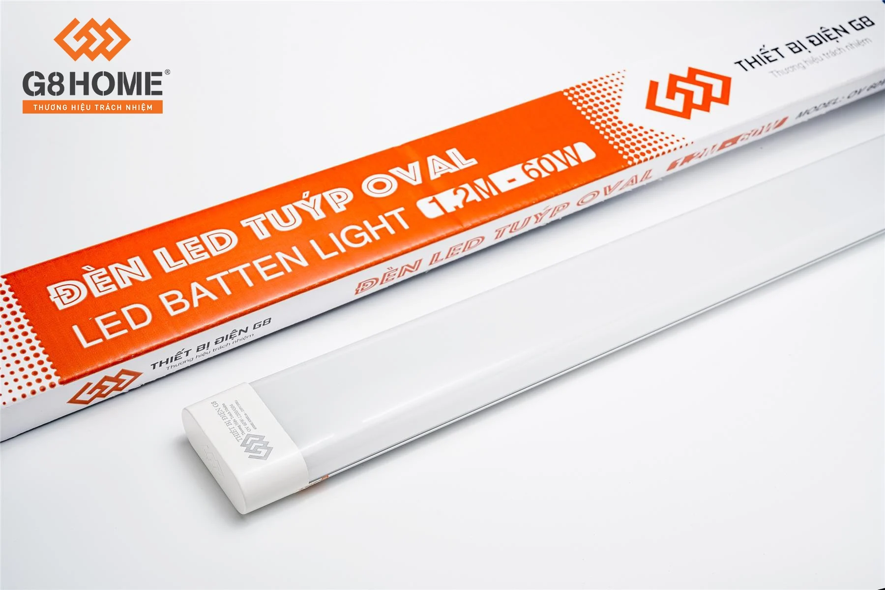 Đèn tuýp led oval 1.2m 60W - G8 Đèn tuýp led oval 1.2m 60W - G8