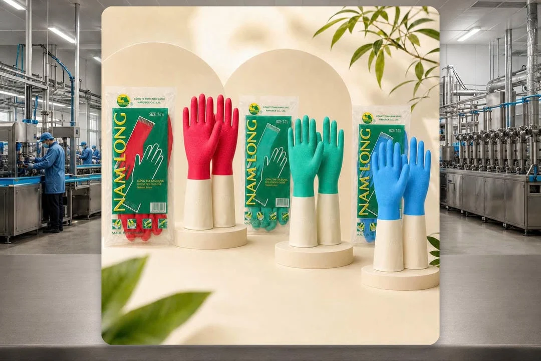 Quy cách đóng gói Găng tay cao su công nghiệp thuỷ sản size 7 Nam Long Quy cách đóng gói Găng tay cao su công nghiệp thuỷ sản size 7 Nam Long