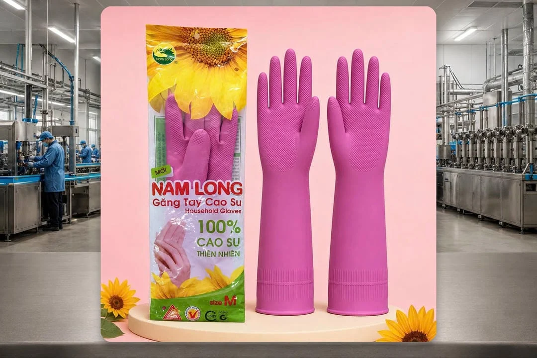 Quy cách đóng gói Găng tay cao su size M Hướng Dương