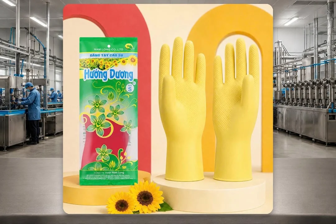 Quy cách đóng gói Găng tay cao su mini size 6 Hướng Dương