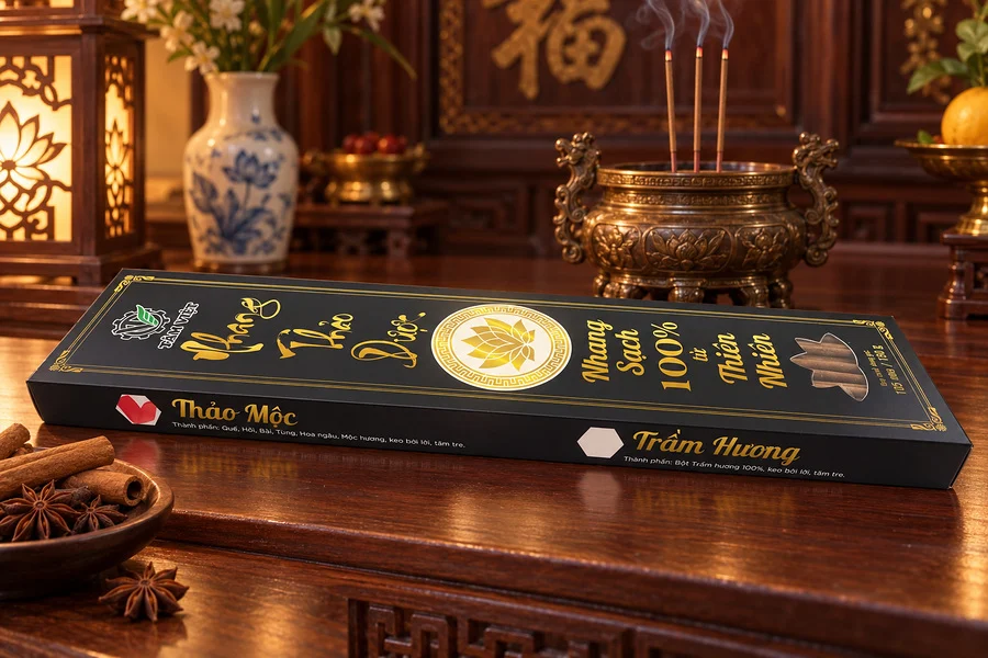Nhang Hộp 30cm Thảo Mộc 150g - Tâm Việt chi tiết sản phẩm Nhang Hộp 30cm Thảo Mộc 150g - Tâm Việt chi tiết sản phẩm