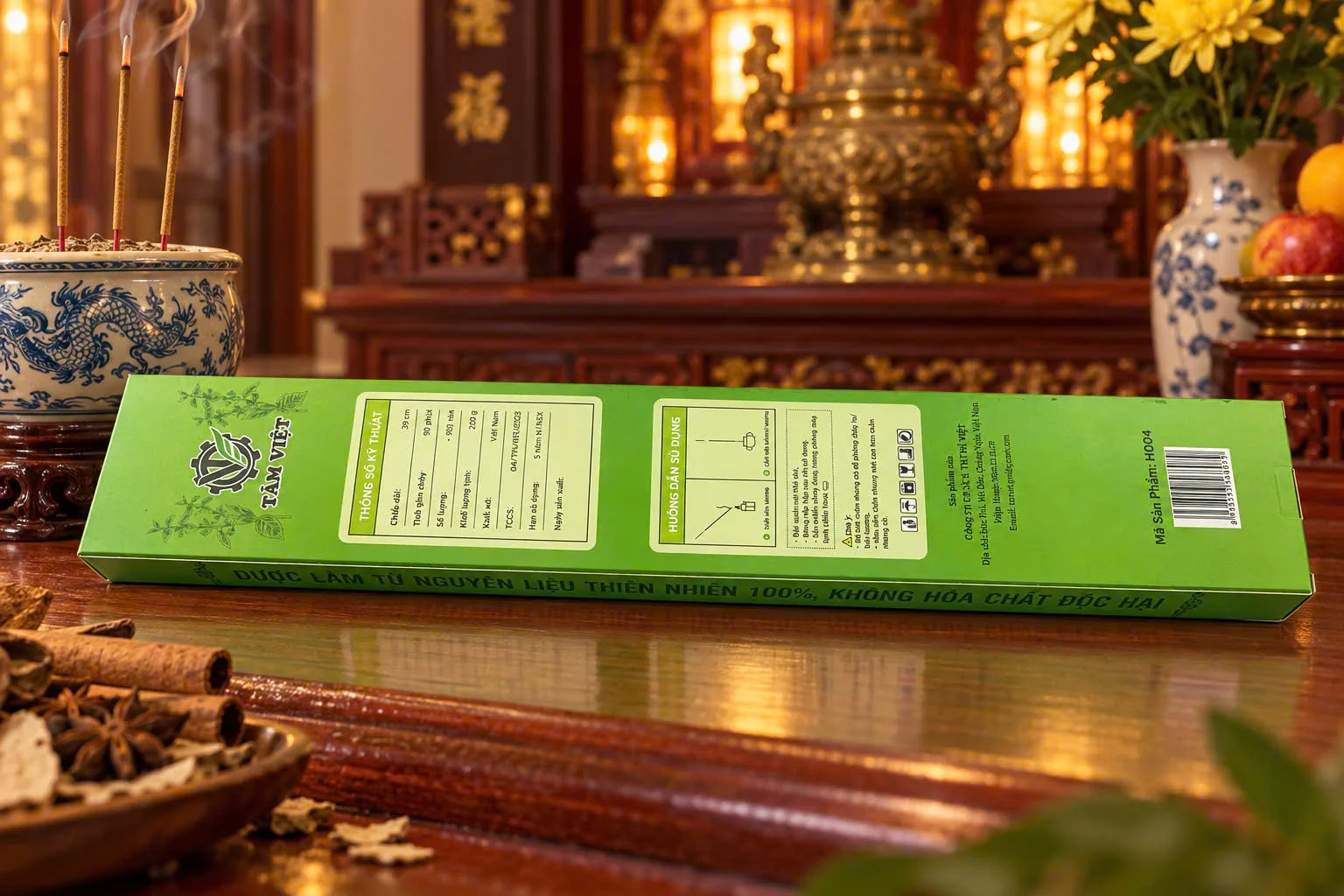 Nhang Hộp 40cm Hương Quế 960g - Tâm Việt chi tiết sản phẩm Nhang Hộp 40cm Hương Quế 960g - Tâm Việt chi tiết sản phẩm