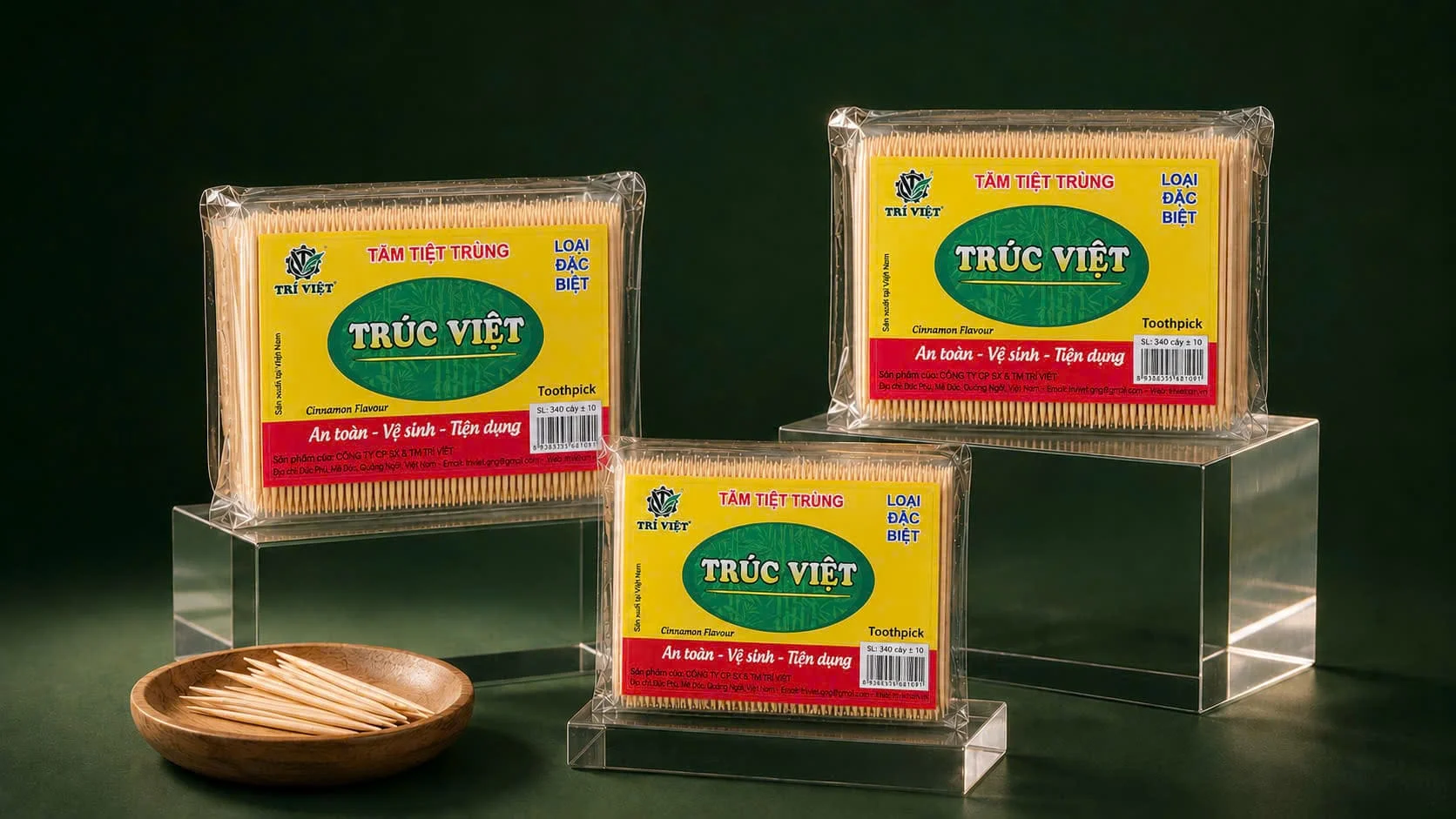 Đóng gói phân phối Tăm Hộp - Trúc Việt - Trivietqni Bao bì thùng carton đóng gói chuyên nghiệp của tăm hộp trúc việt