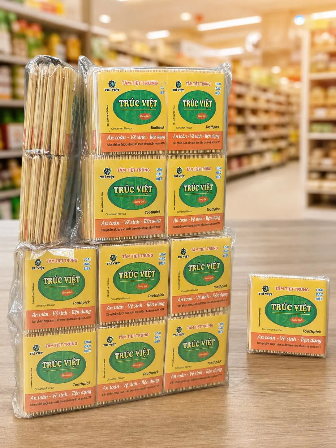 Đóng gói phân phối Tăm Bì - Trúc Việt - Trivietqni Bao bì thùng carton đóng gói chuyên nghiệp của tăm bì trúc việt